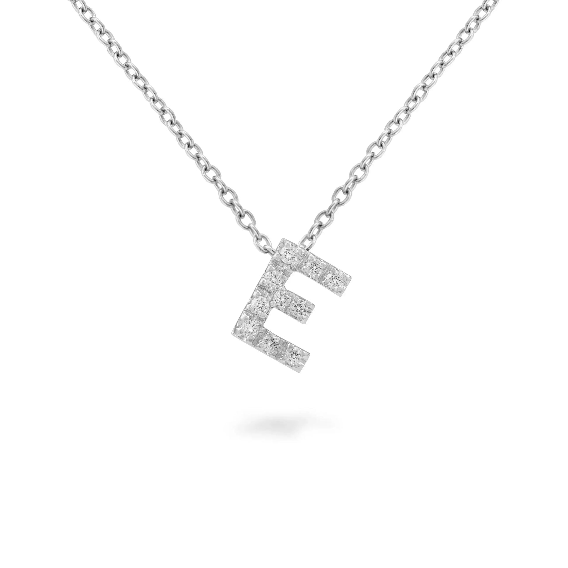Diamond "Letter" Pendant Necklace - Squash Blossom Vail