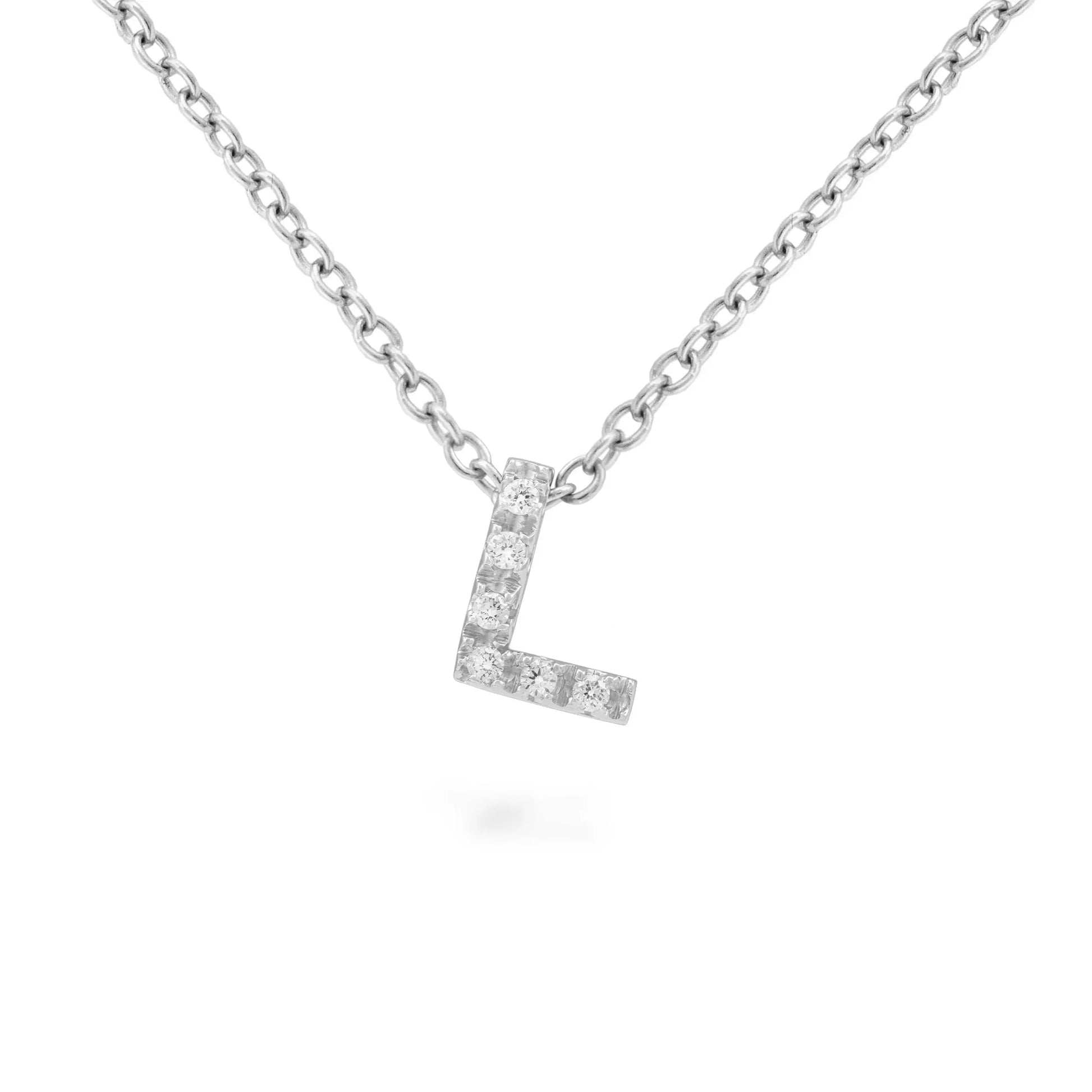 Diamond "Letter" Pendant Necklace - Squash Blossom Vail