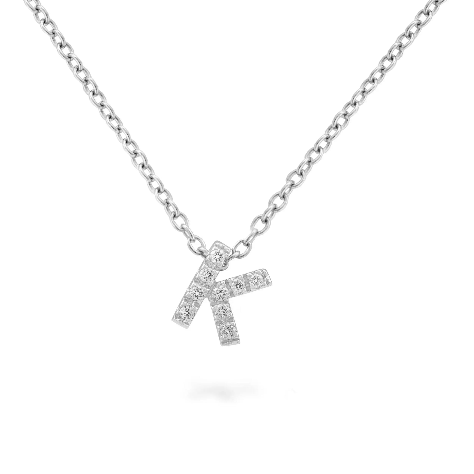 Diamond "Letter" Pendant Necklace - Squash Blossom Vail