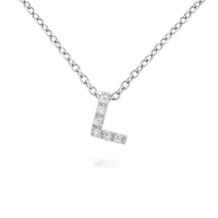Diamond "Letter" Pendant Necklace - Squash Blossom Vail