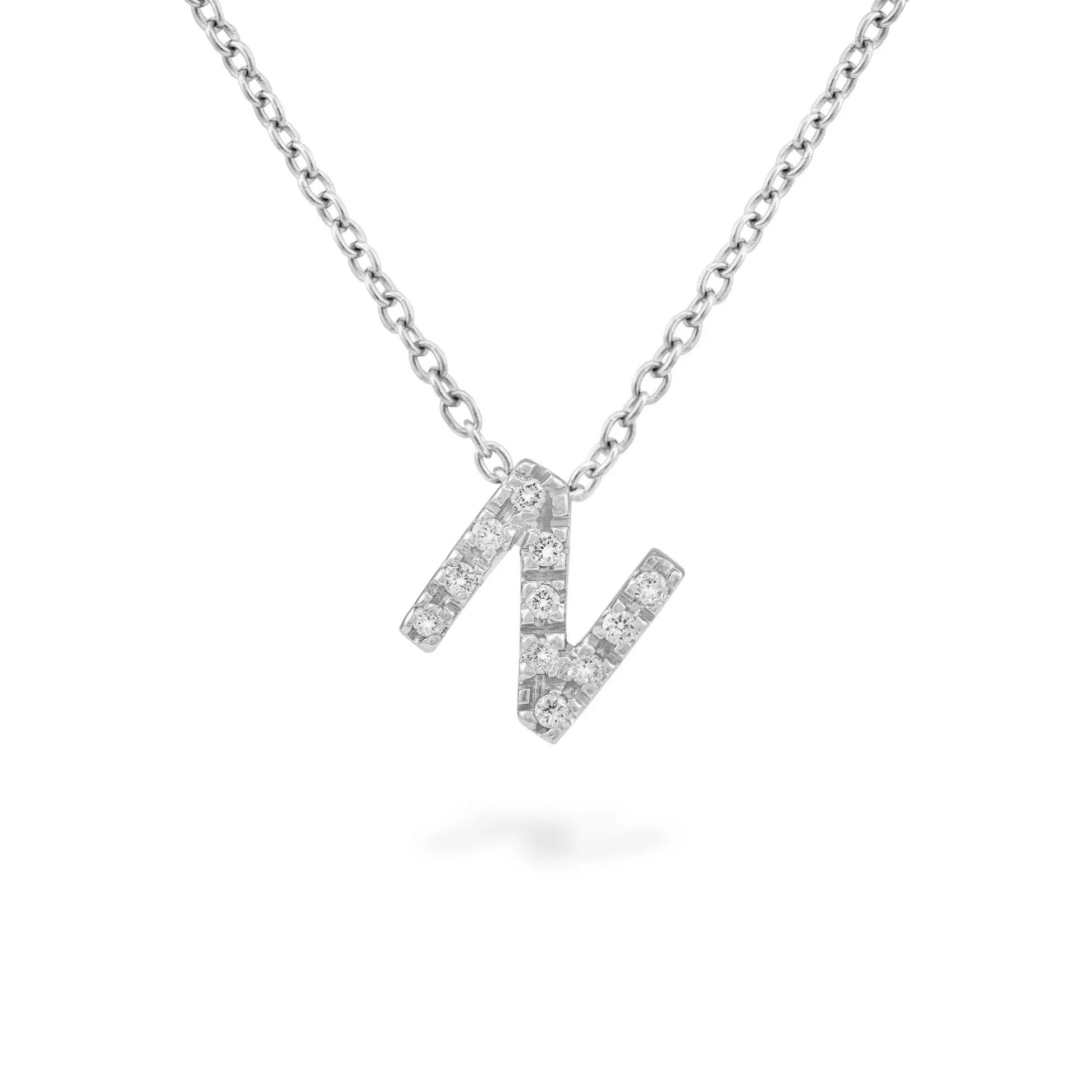 Diamond "Letter" Pendant Necklace - Squash Blossom Vail