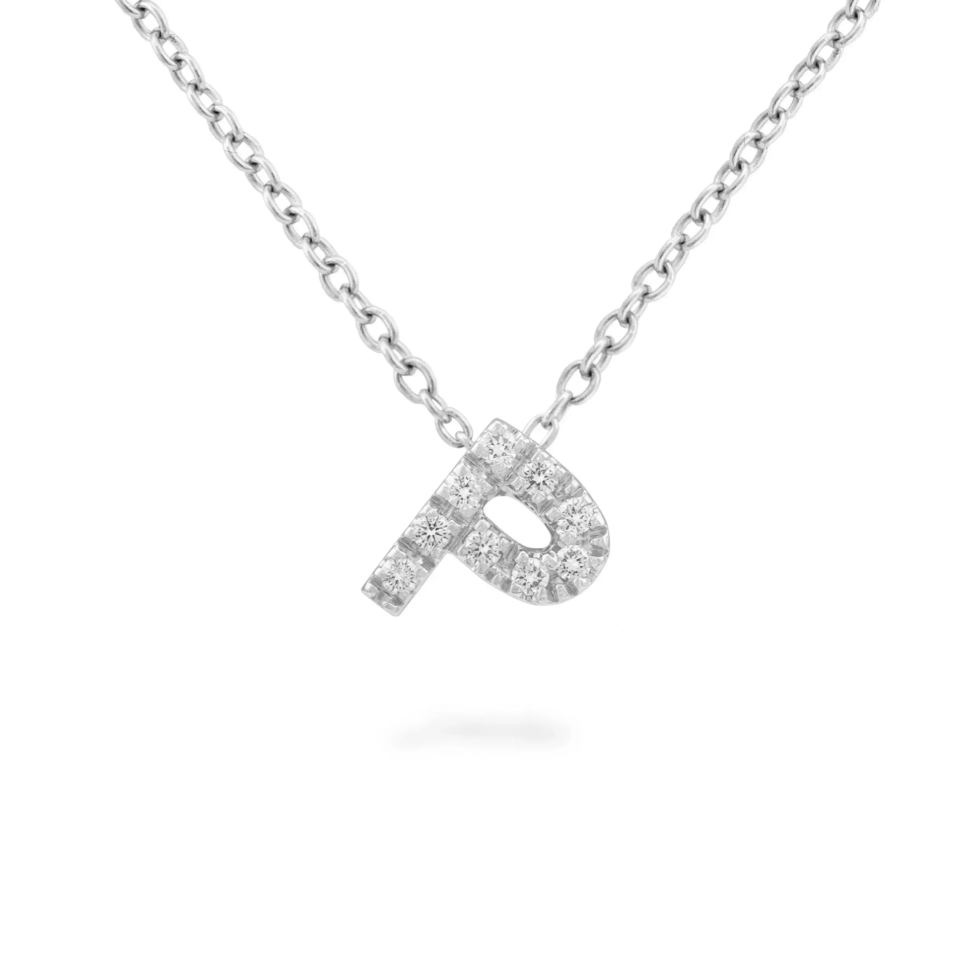 Diamond "Letter" Pendant Necklace - Squash Blossom Vail