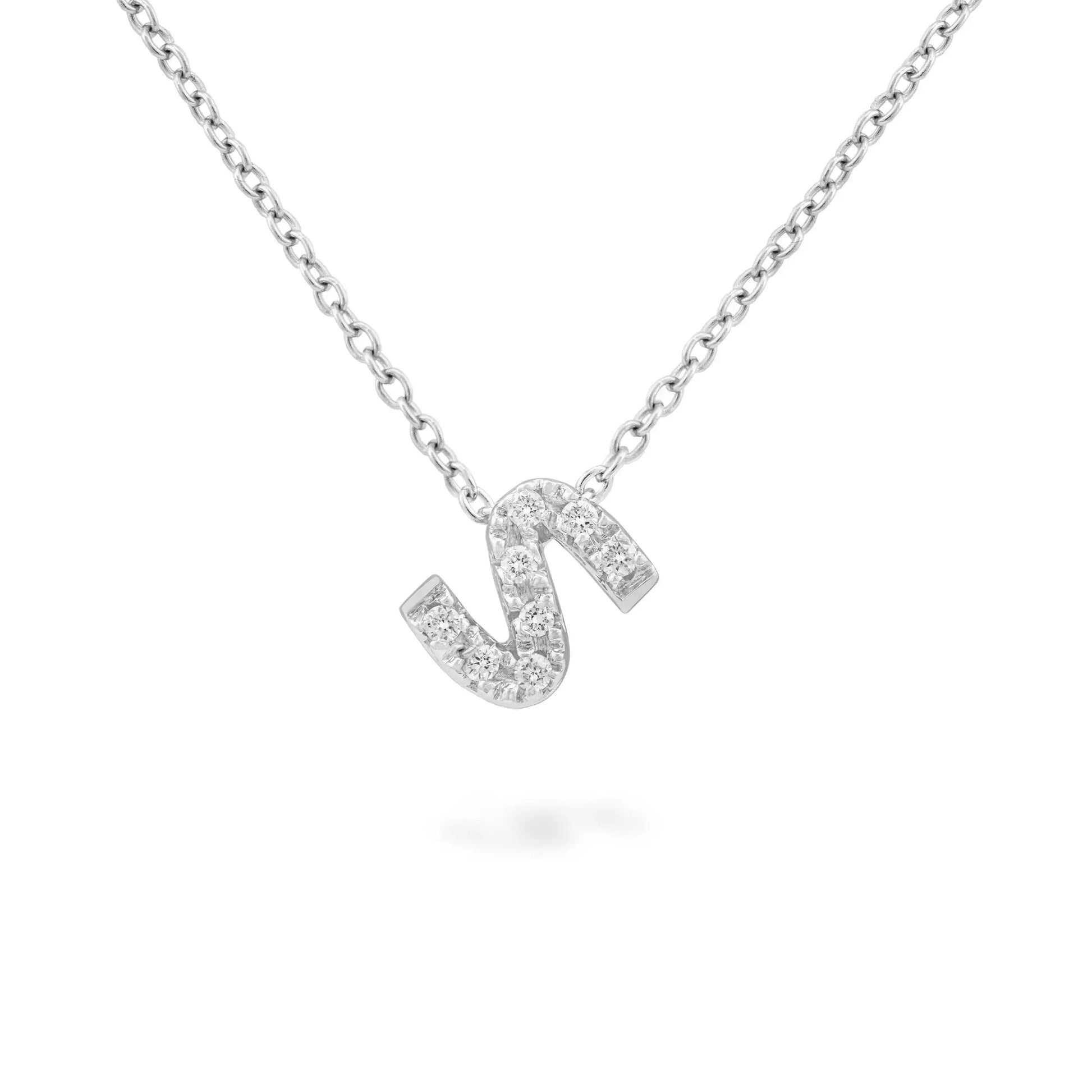 Diamond "Letter" Pendant Necklace - Squash Blossom Vail