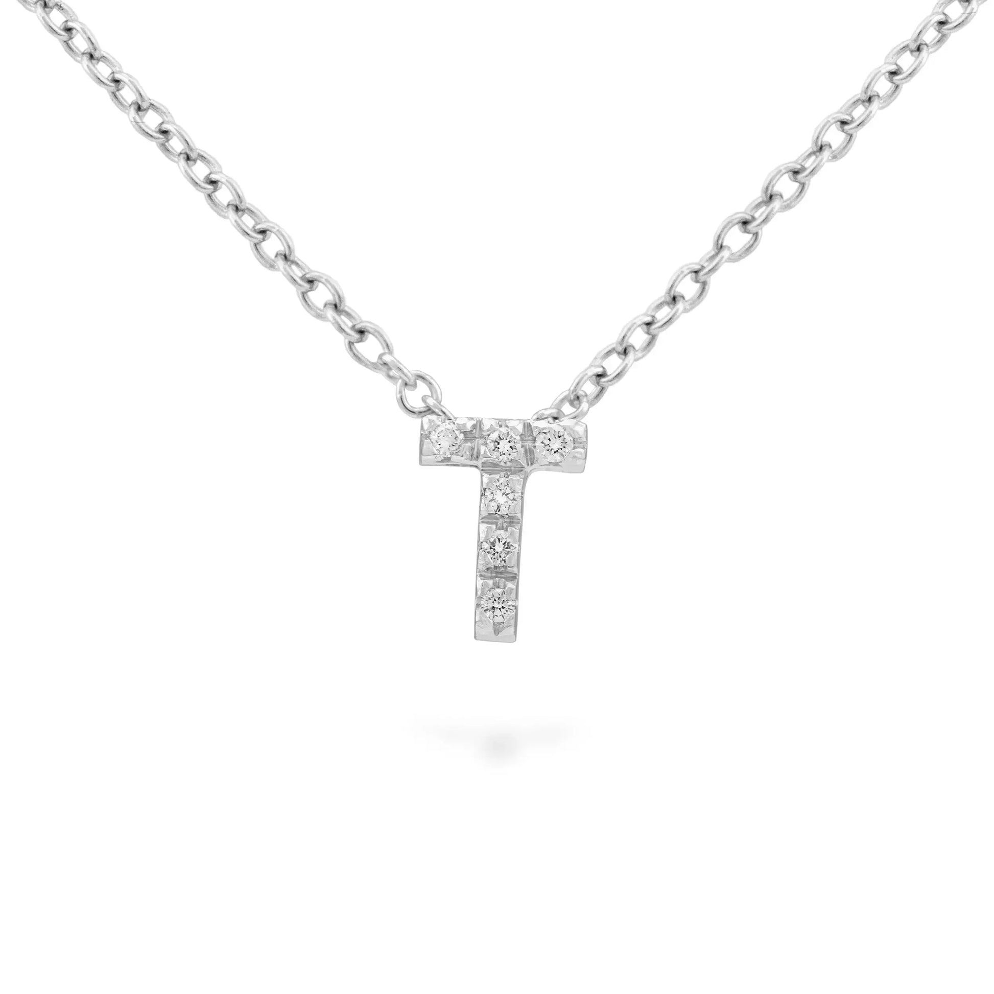 Diamond "Letter" Pendant Necklace - Squash Blossom Vail