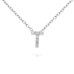 Diamond "Letter" Pendant Necklace - Squash Blossom Vail