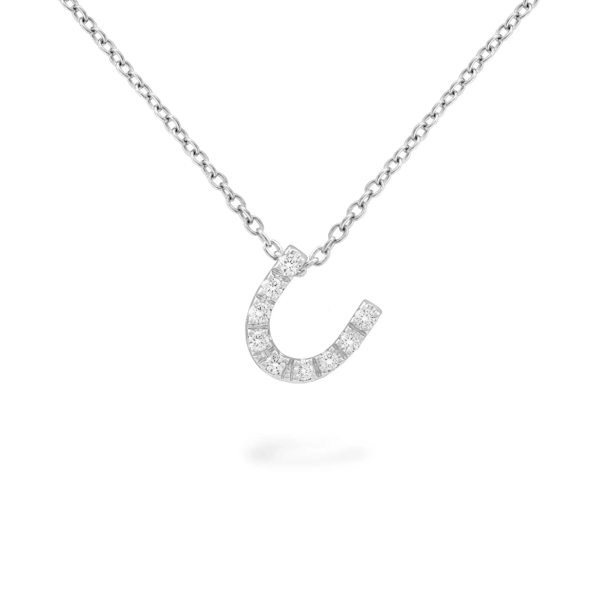 Diamond "Letter" Pendant Necklace - Squash Blossom Vail
