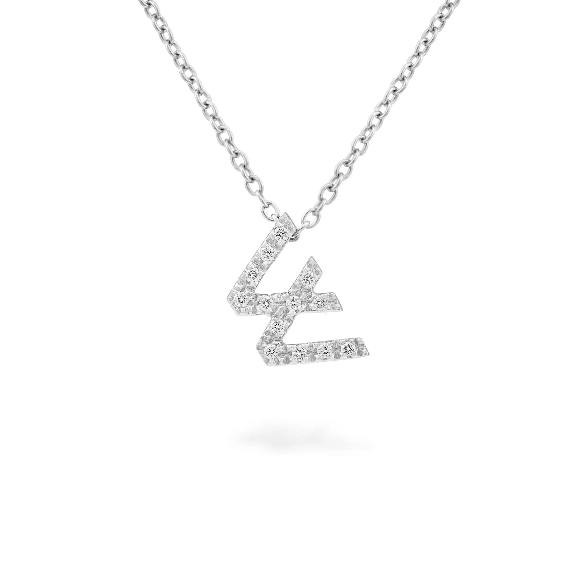 Diamond "Letter" Pendant Necklace - Squash Blossom Vail