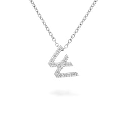 Diamond "Letter" Pendant Necklace - Squash Blossom Vail