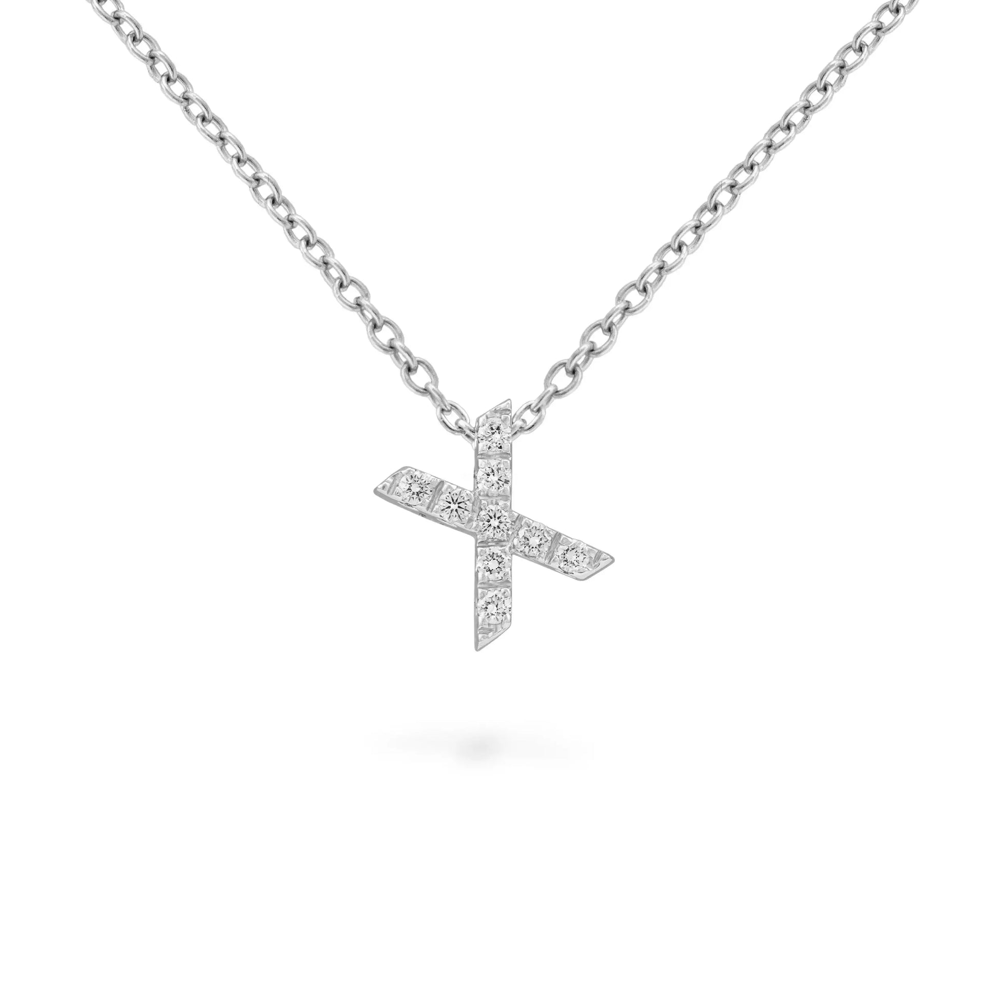 Diamond "Letter" Pendant Necklace - Squash Blossom Vail