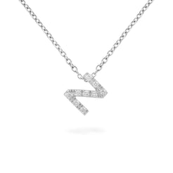 Diamond "Letter" Pendant Necklace - Squash Blossom Vail