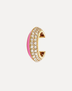 Diamond and Pink Enamel Earcuff Diamond and Pink Enamel Earcuff Fused Fused  Squash Blossom Vail