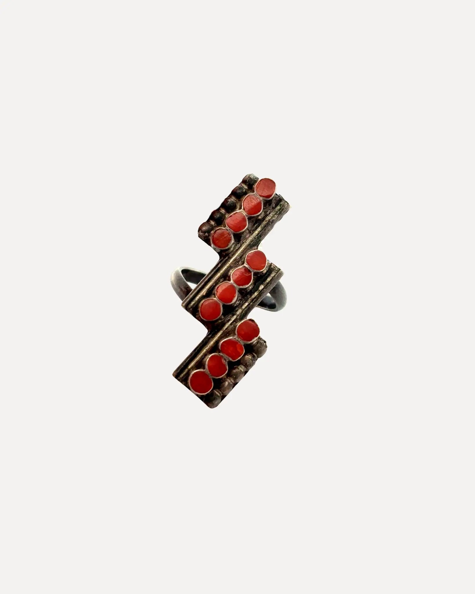 Dishta Coral Ring 1950s? Dishta Coral Ring 1950s? Squash Blossom Vail Squash Blossom Vail  Squash Blossom Vail