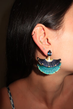 Double blue horse mane earrings Double blue horse mane earrings Silvia Furmanovich Silvia Furmanovich  Squash Blossom Vail