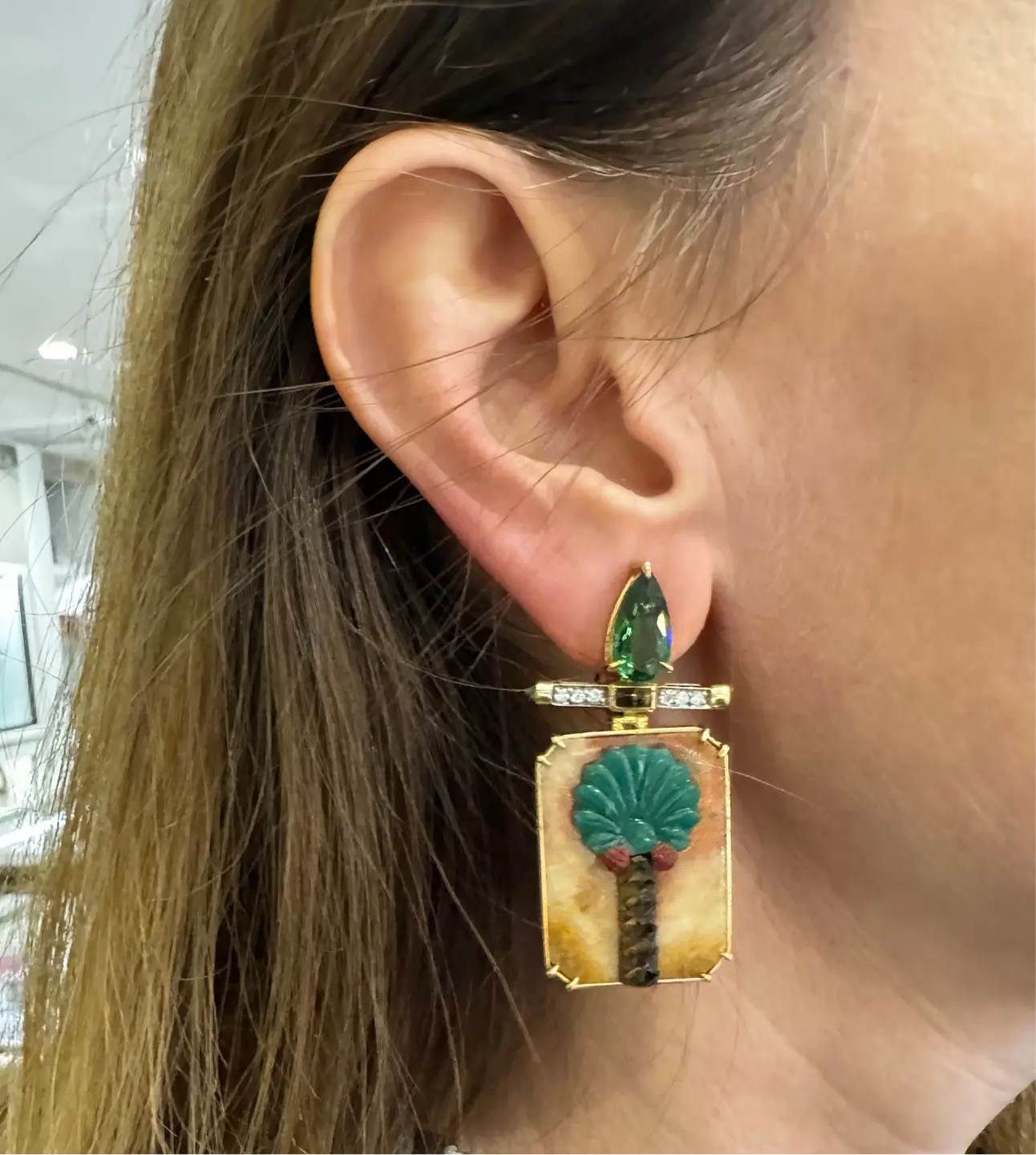 Egypt date palm earrings Egypt date palm earrings Silvia Furmanovich Silvia Furmanovich  Squash Blossom Vail
