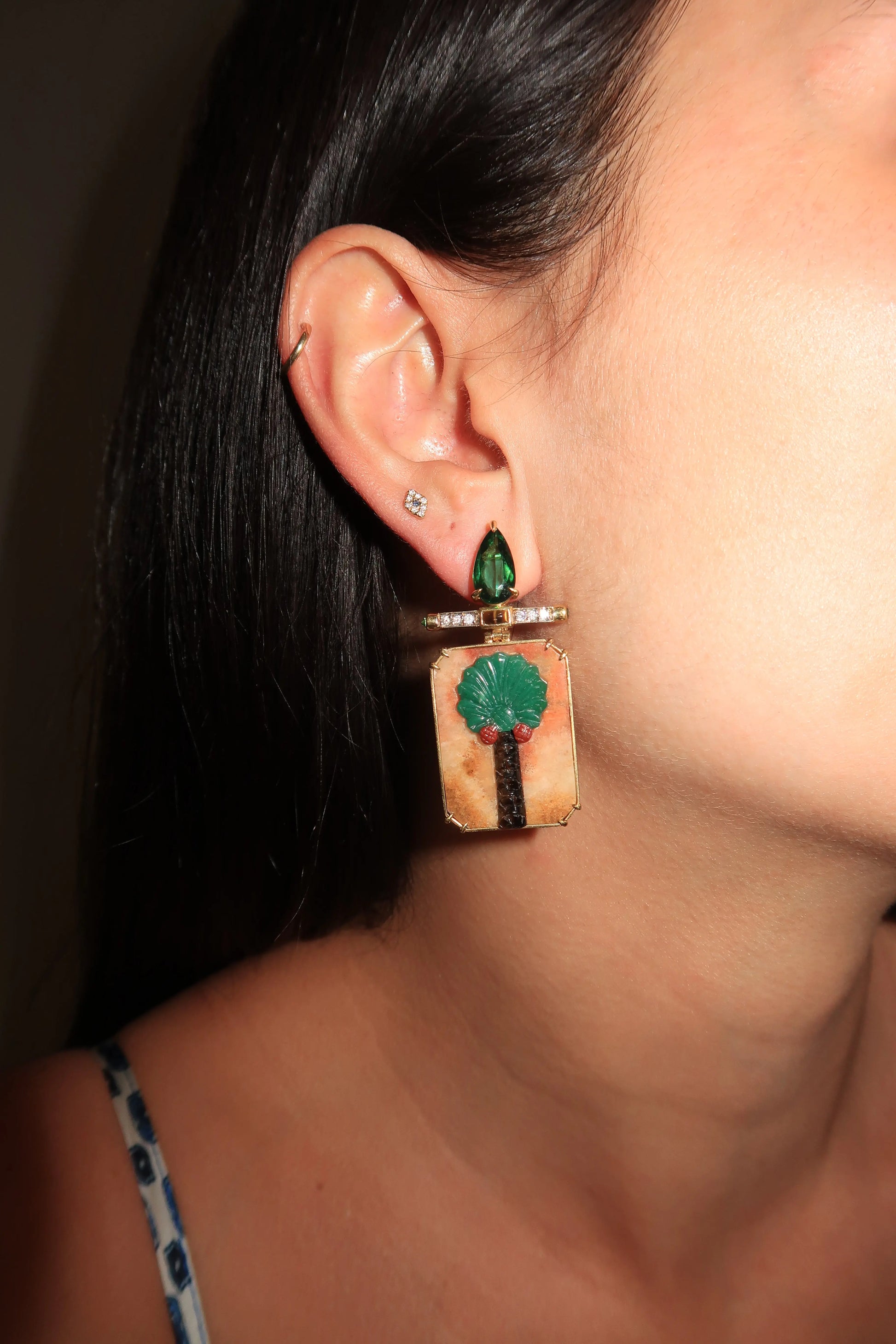 Egypt date palm earrings Egypt date palm earrings Silvia Furmanovich Silvia Furmanovich  Squash Blossom Vail