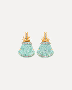 Egypt diamond and chrysocolla earrings Egypt diamond and chrysocolla earrings Silvia Furmanovich Silvia Furmanovich  Squash Blossom Vail