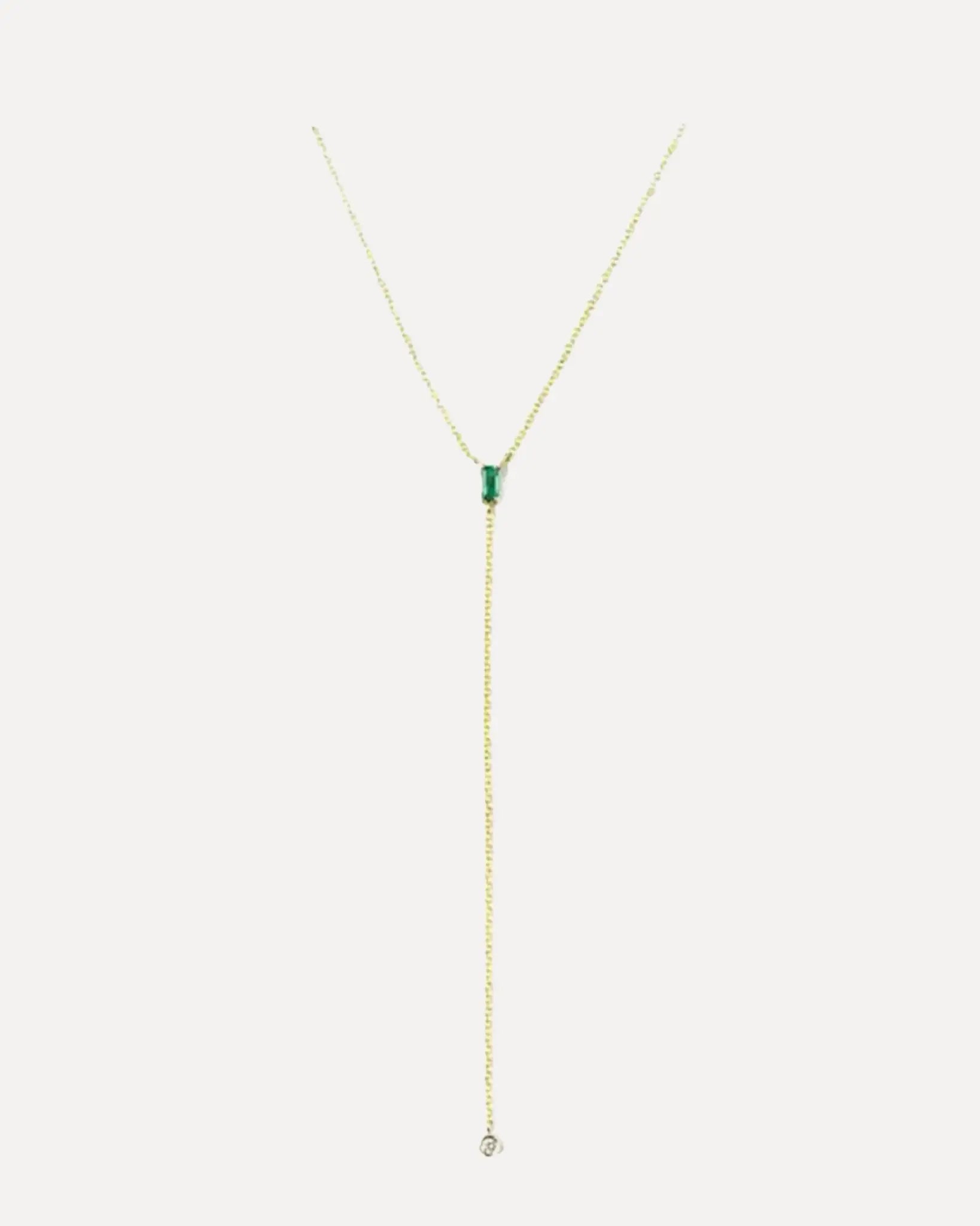 Elettra Emerald and Diamond Lariat Necklace Elettra Emerald and Diamond Lariat Necklace ILA ILA  Squash Blossom Vail