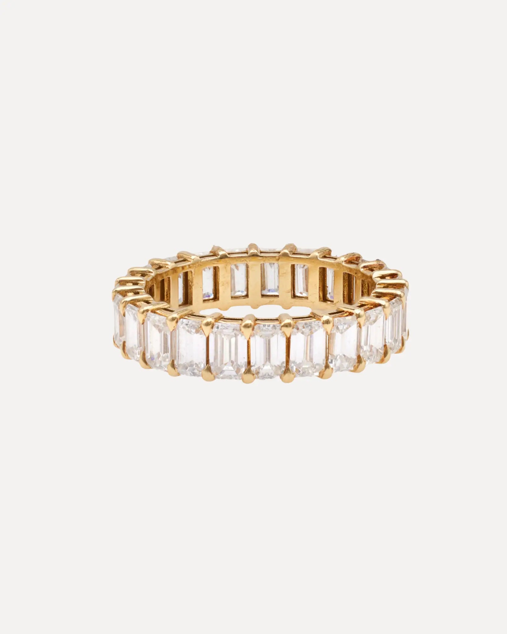 Emerald Cut Diamond 18k Yellow Gold Eternity Band Emerald Cut Diamond 18k Yellow Gold Eternity Band Squash Blossom Collection Squash Blossom Collection  Squash Blossom Vail