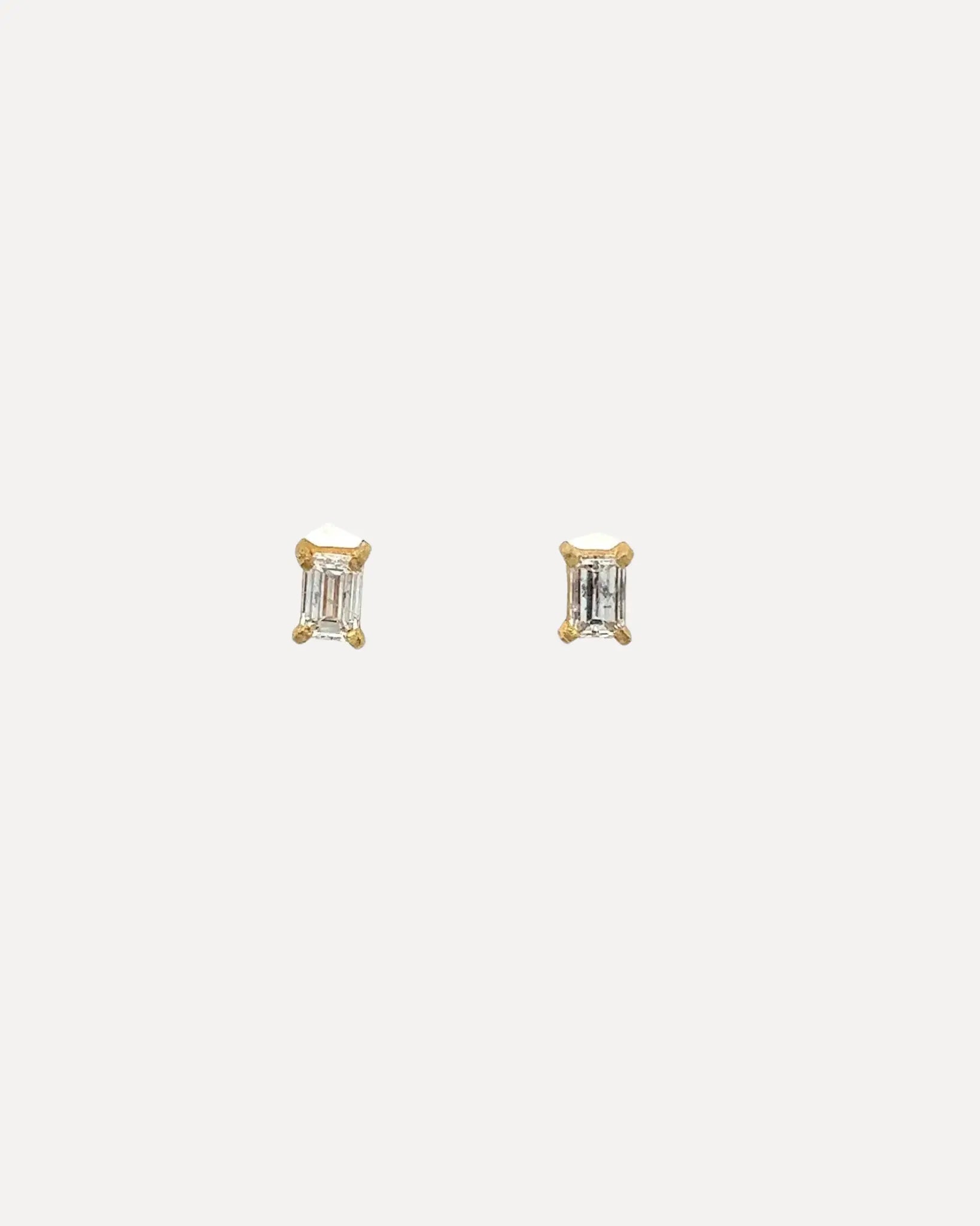 Emerald Cut Diamond Studs Emerald Cut Diamond Studs TAP TAP  Squash Blossom Vail