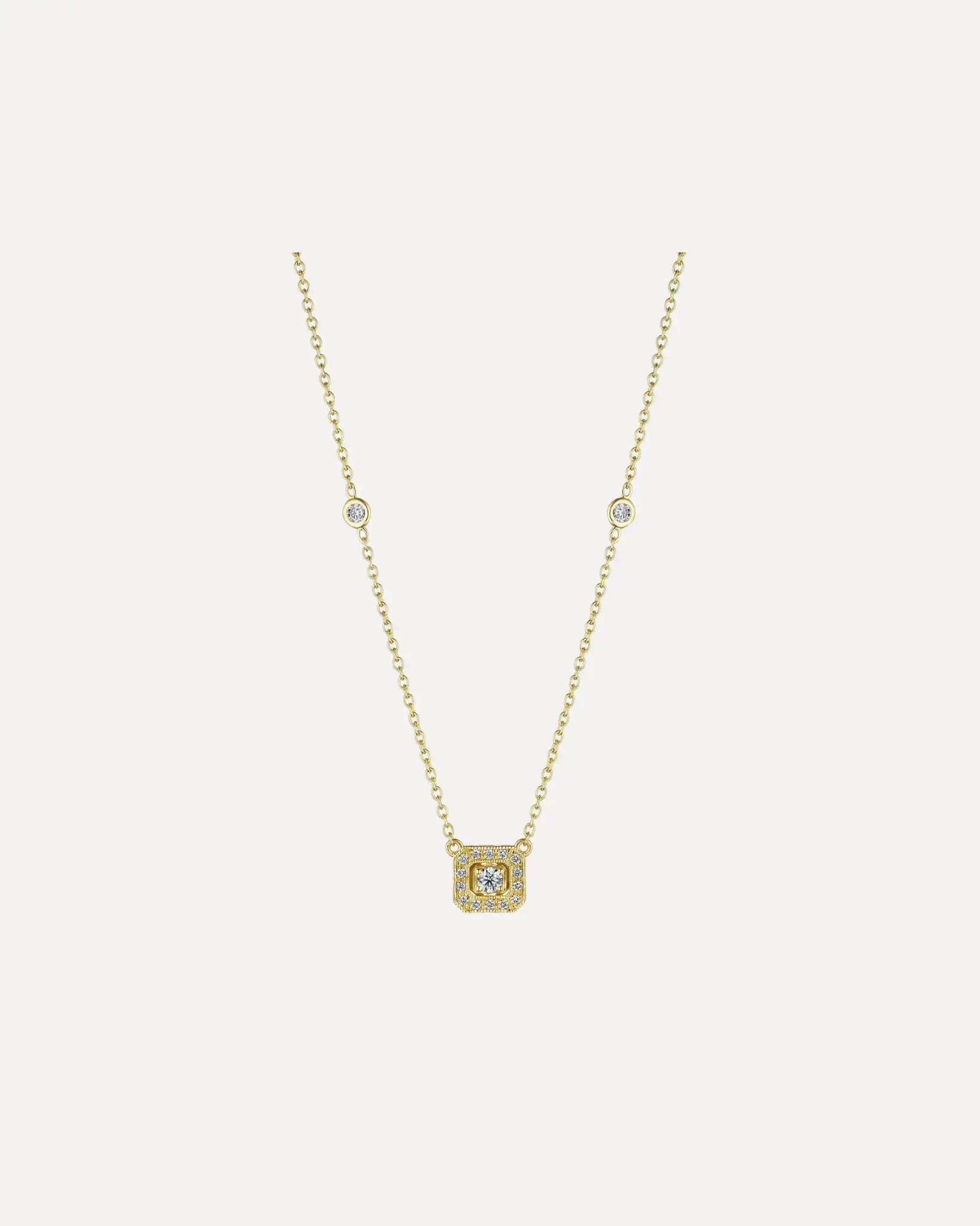 Emerald Shape Necklace Emerald Shape Necklace Penny Preville Penny Preville Default-Title Squash Blossom Vail