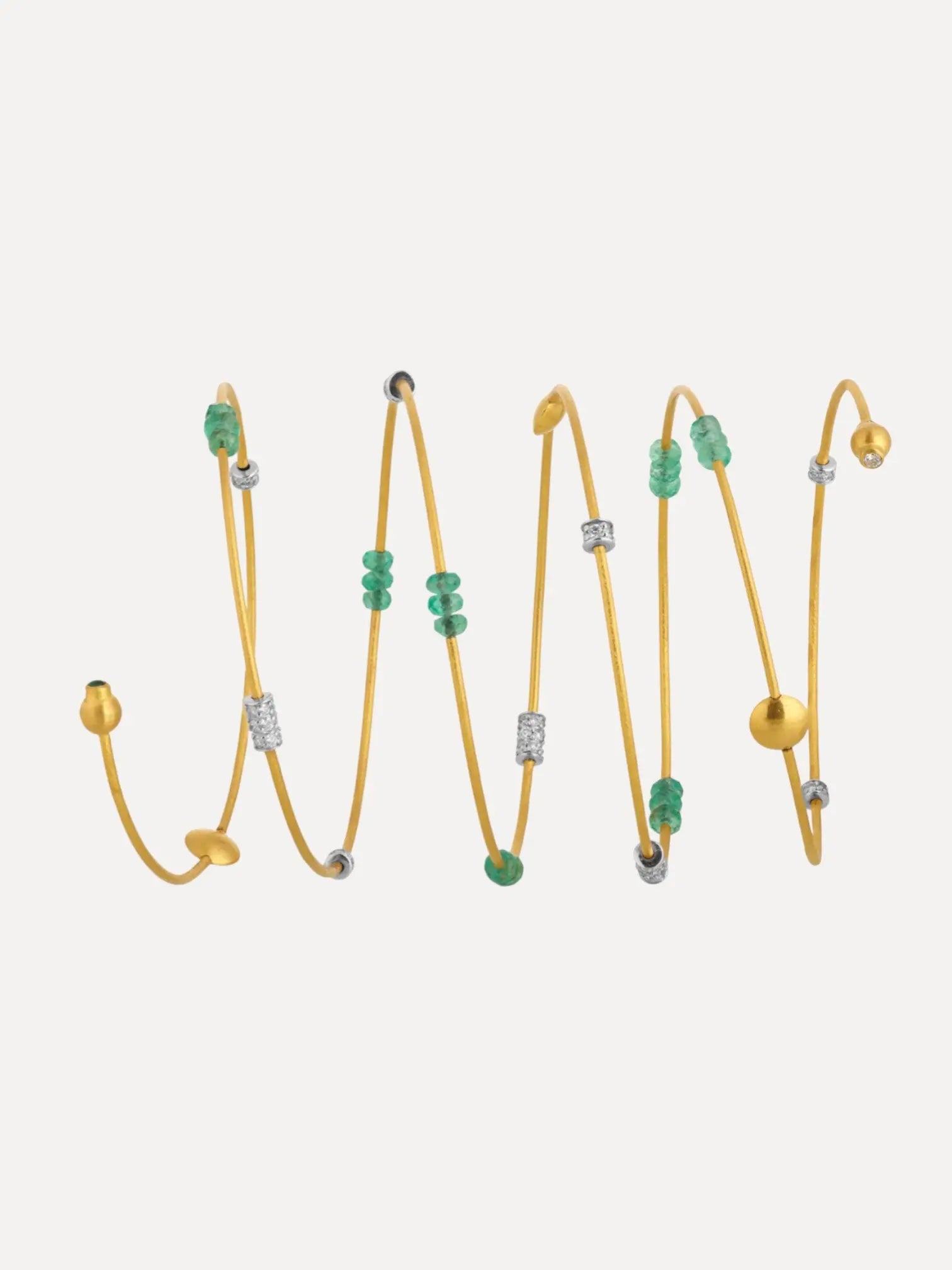 Emerald Wraparound Bracelet Emerald Wraparound Bracelet Gurhan Gurhan  Squash Blossom Vail