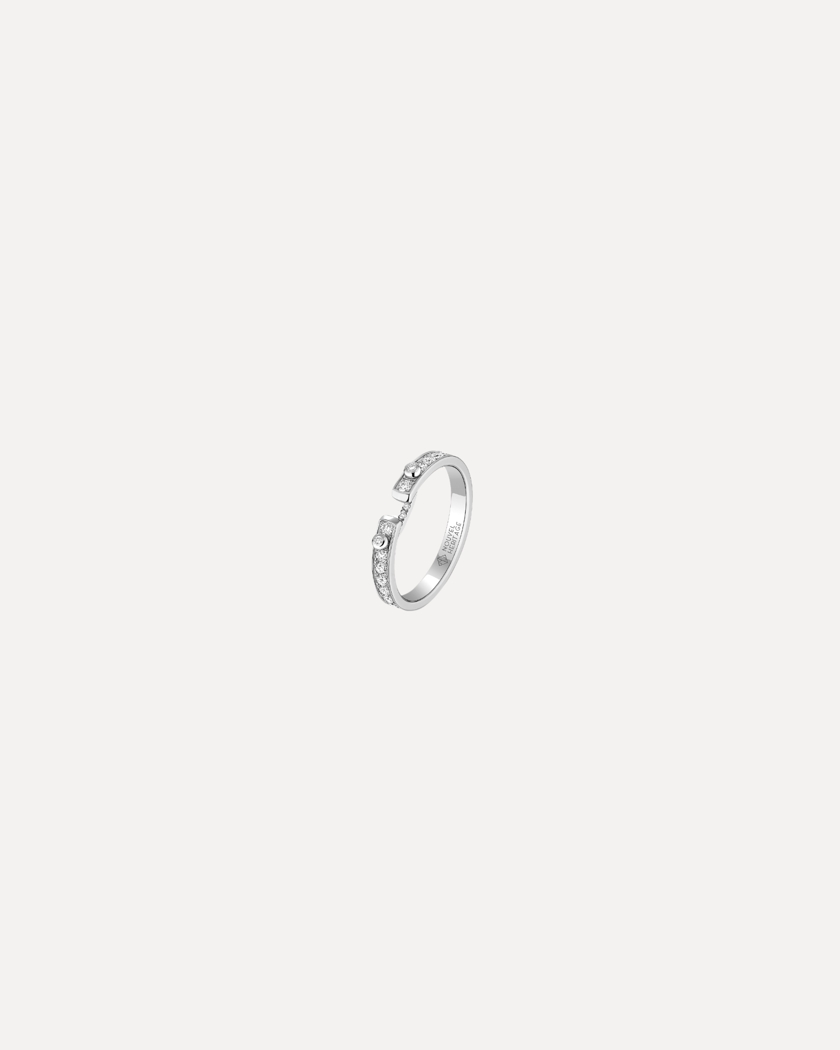 Eternity Tuxedo Ring - White Gold