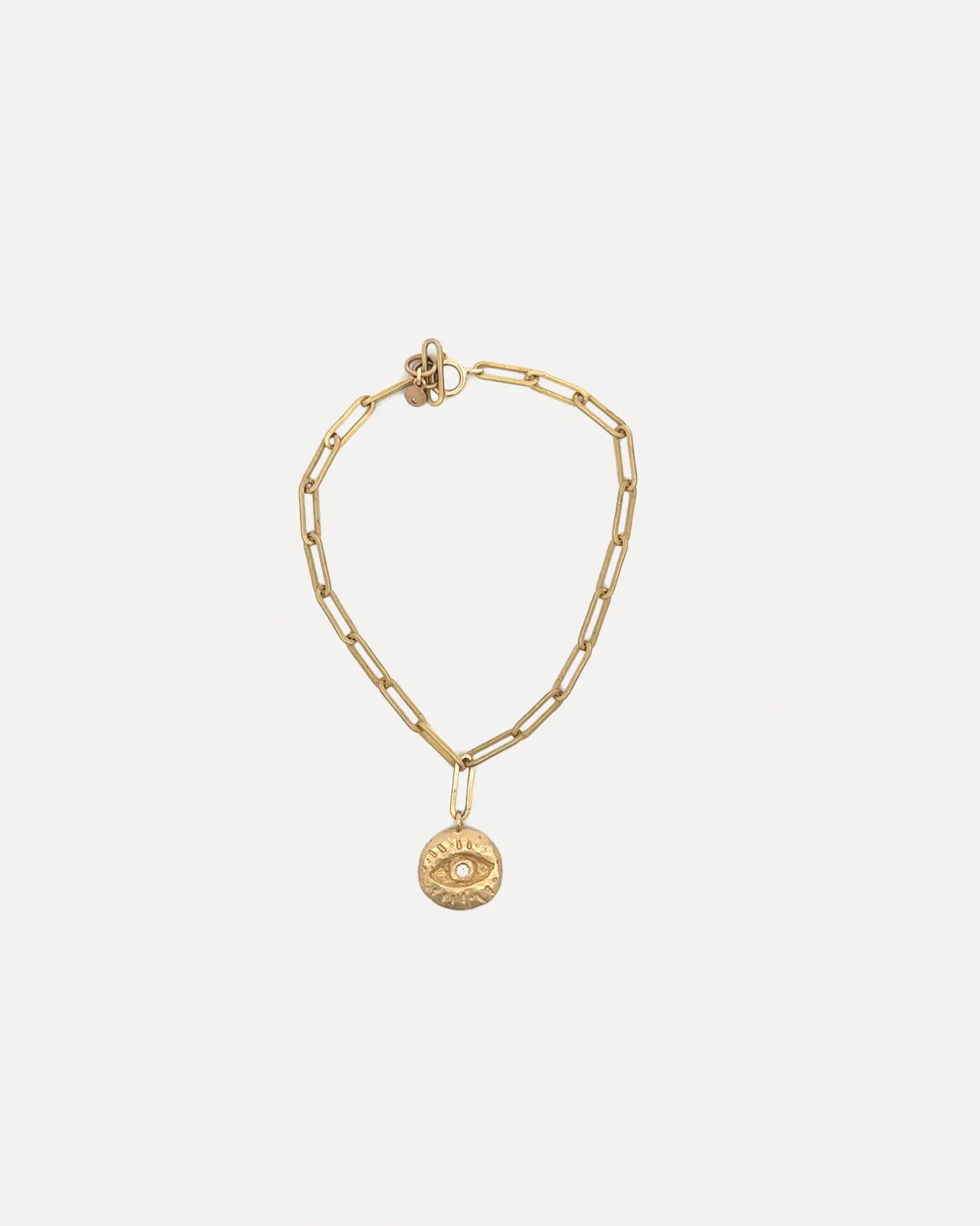 Evil Eye Charm and link Bracelet Evil Eye Charm and link Bracelet Victoria Cunningham Victoria Cunningham Default-Title Squash Blossom Vail