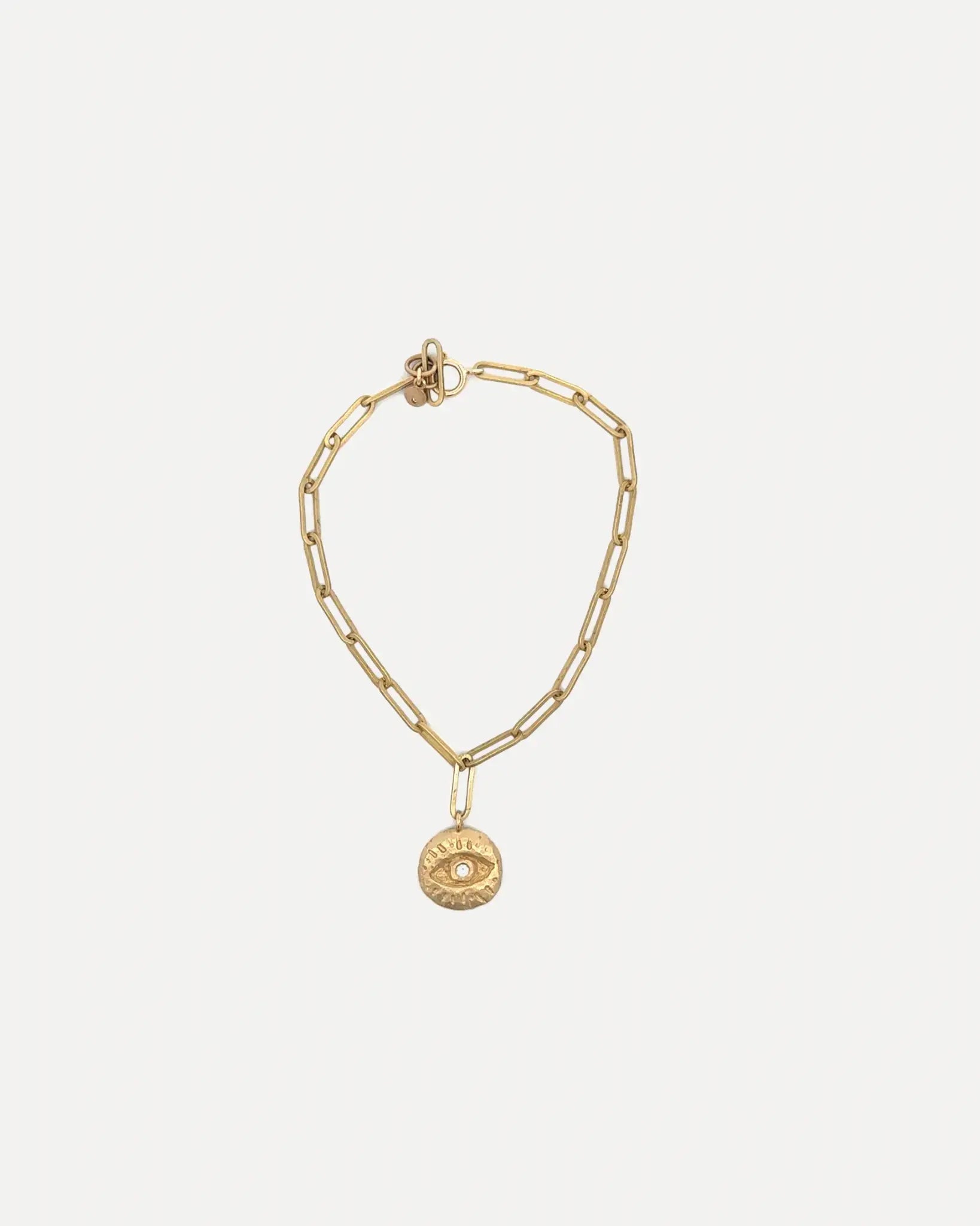 Evil Eye Charm and link Bracelet Evil Eye Charm and link Bracelet Victoria Cunningham Victoria Cunningham Default-Title Squash Blossom Vail