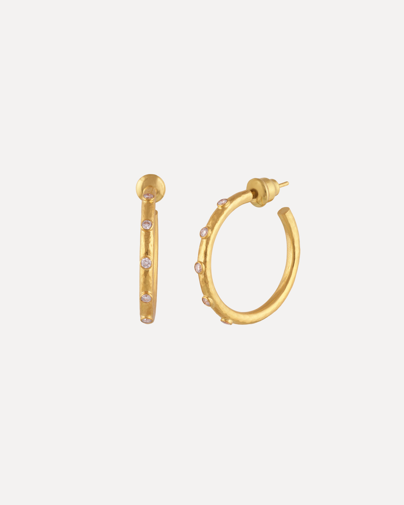 Hoopla 22K Gold Diamond Hoop Earrings
