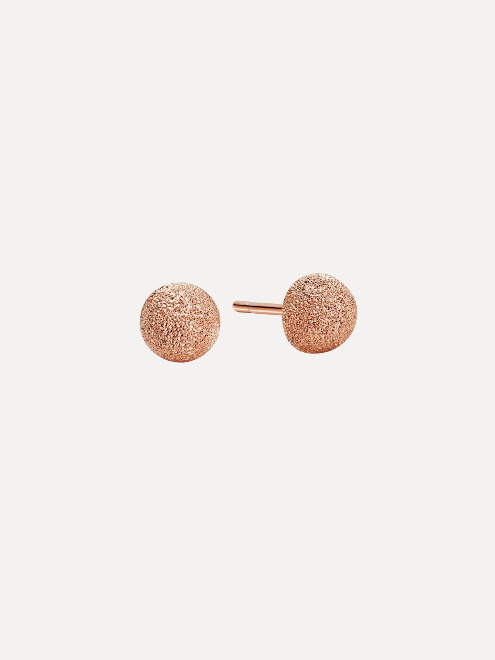 Small Rose Gold Button Studs