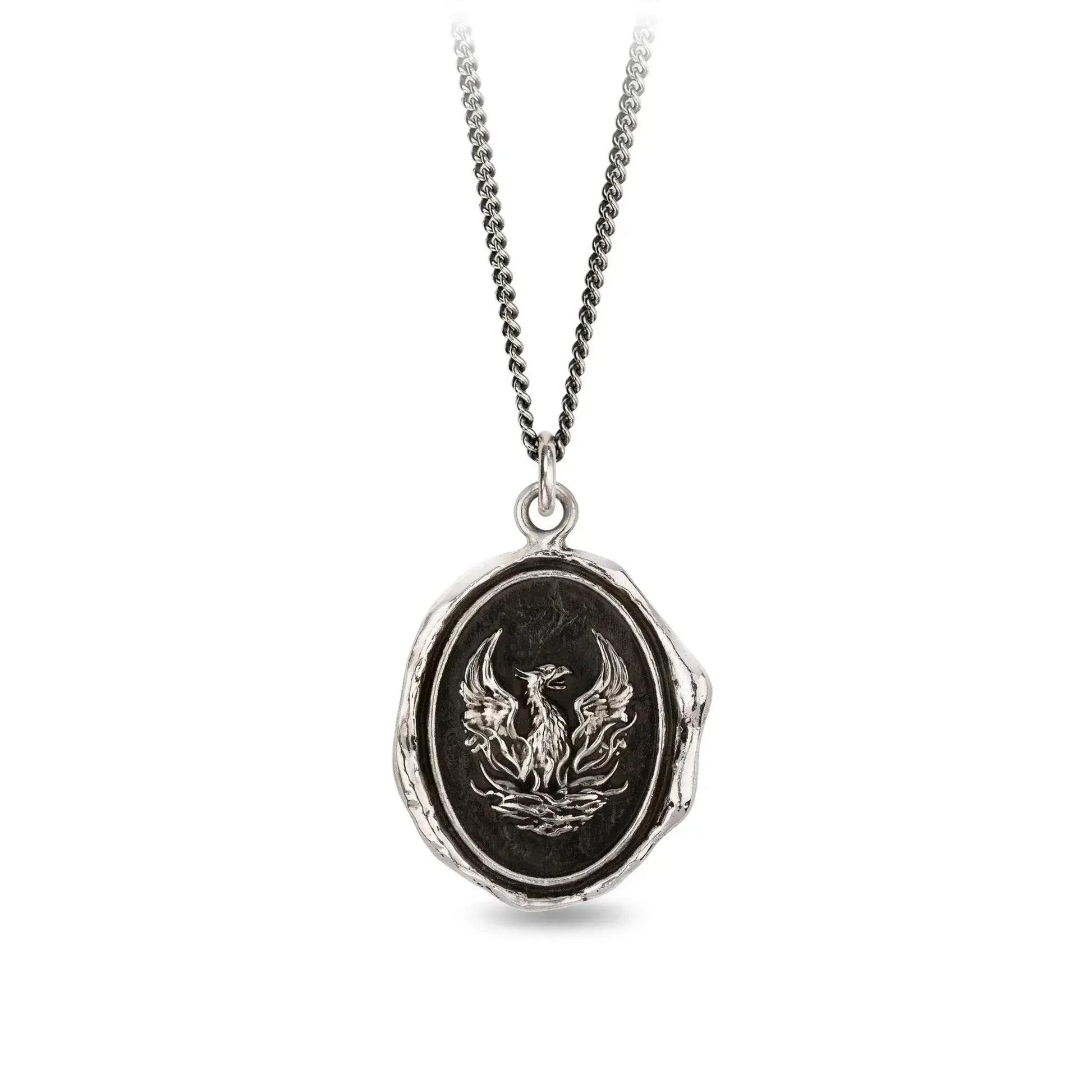 Fire within Pendant and Chain - Squash Blossom Vail