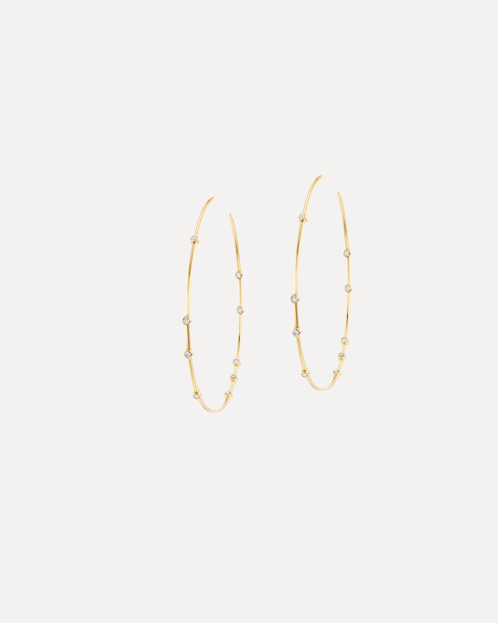 Floating Diamond Hoops