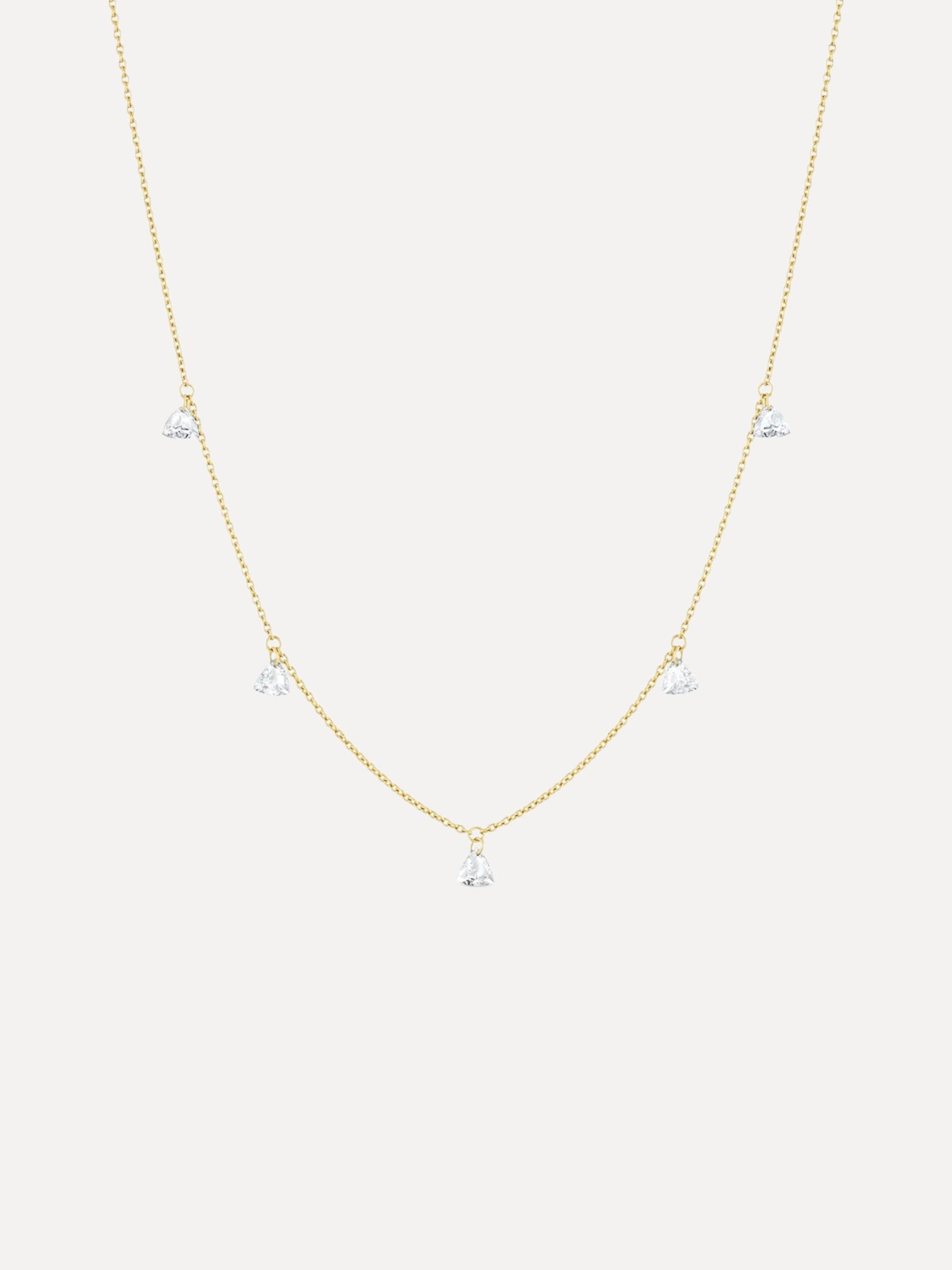 Floating Trillion Diamond Necklace