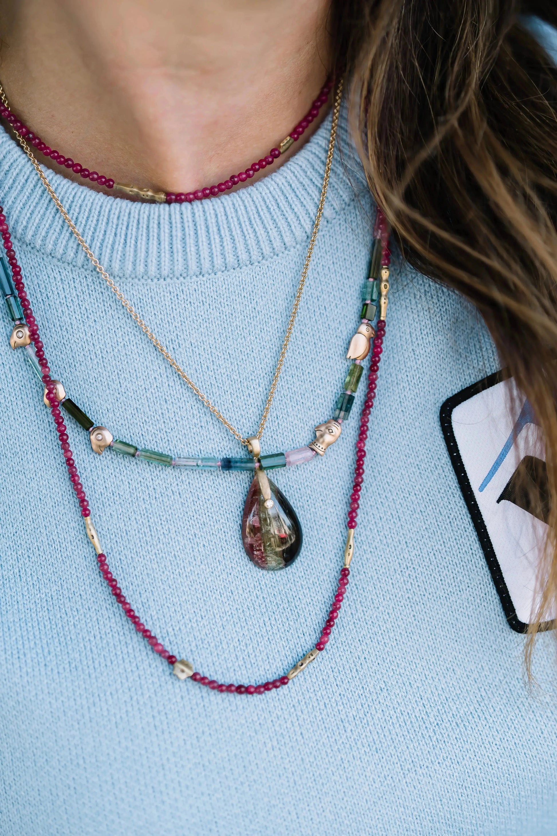 “Flora" Ruby Necklace “Flora" Ruby Necklace Alex Sepkus Alex Sepkus  Squash Blossom Vail
