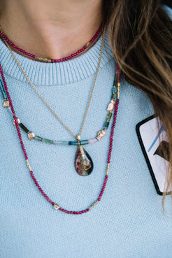“Flora" Ruby Necklace “Flora" Ruby Necklace Alex Sepkus Alex Sepkus  Squash Blossom Vail