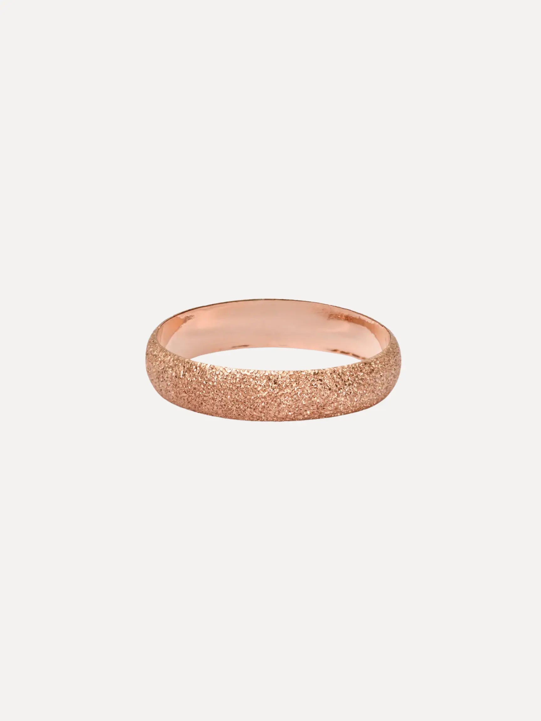 Florentine Finish Flat Ring - Rose Gold