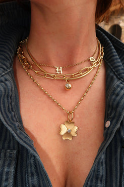 Fortuna Four Leaf Clover Fortuna Four Leaf Clover Single Stone Single Stone  Squash Blossom Vail