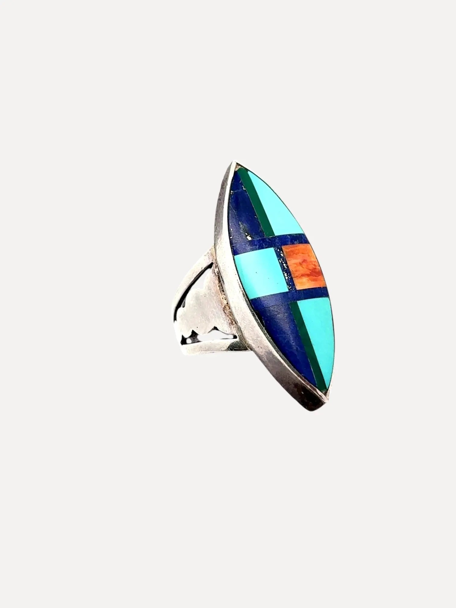 Frank Yazzie Inlaid Ring Frank Yazzie Inlaid Ring Native American Collection Native American Collection  Squash Blossom Vail