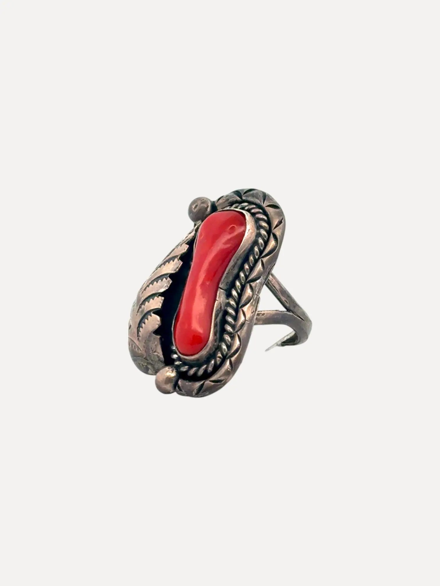 Freeform Coral Ring with feather Freeform Coral Ring with feather Squash Blossom Vail Squash Blossom Vail  Squash Blossom Vail