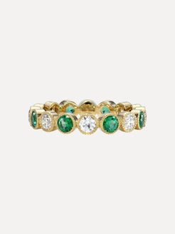 GABBY MEDIUM - WITH DIAMONDS AND EMERALDS GABBY MEDIUM - WITH DIAMONDS AND EMERALDS Single Stone Single Stone  Squash Blossom Vail