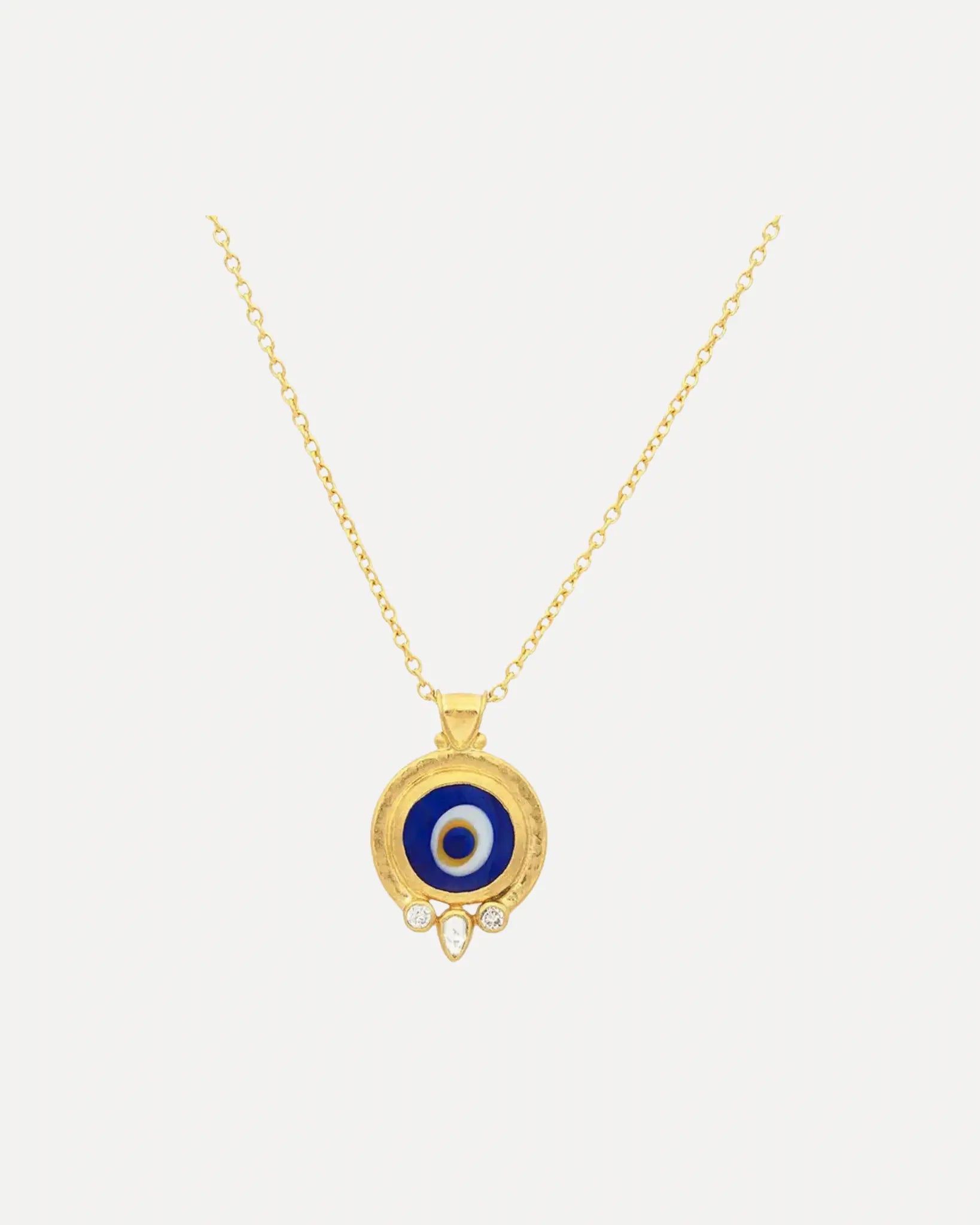 GURHAN Muse Gold Pendant Necklace, with Evil Eye GURHAN Muse Gold Pendant Necklace, with Evil Eye Gurhan Gurhan  Squash Blossom Vail