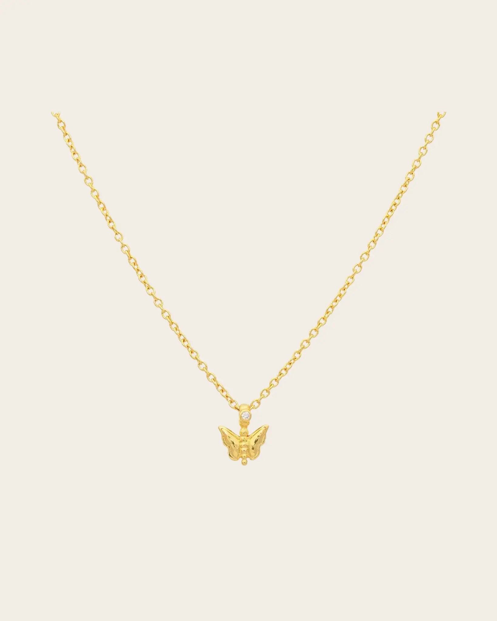 GURHAN Spell Gold Pendant Necklace, Small Butterfly, Diamond GURHAN Spell Gold Pendant Necklace, Small Butterfly, Diamond Gurhan Gurhan  Squash Blossom Vail