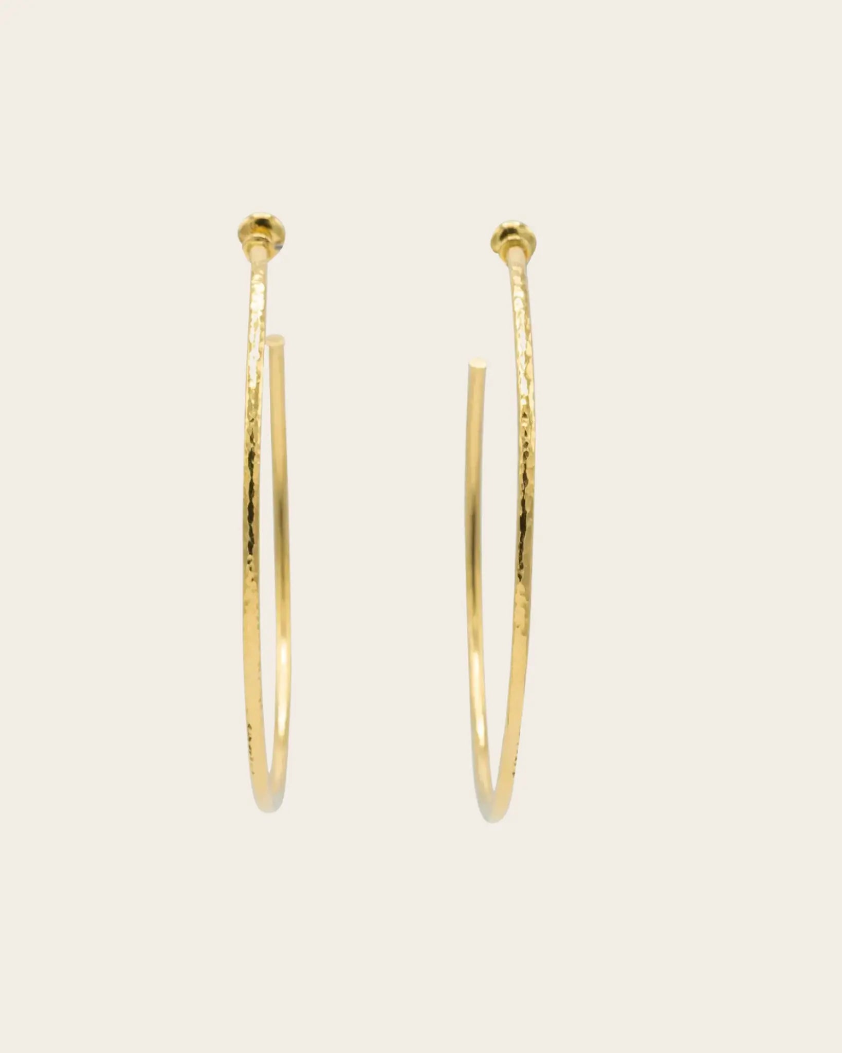 GURHAN Vertigo Gold Hoop Earrings, Large Plain, with No Stone GURHAN Vertigo Gold Hoop Earrings, Large Plain, with No Stone Gurhan Gurhan  Squash Blossom Vail