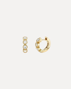 Gabby Diamond Huggies Gabby Diamond Huggies Single Stone Single Stone  Squash Blossom Vail