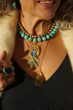 Gemini Disc Pendant and Chain Gemini Disc Pendant and Chain Vintage at the Squash Blossom Vintage at the Squash Blossom  Squash Blossom Vail