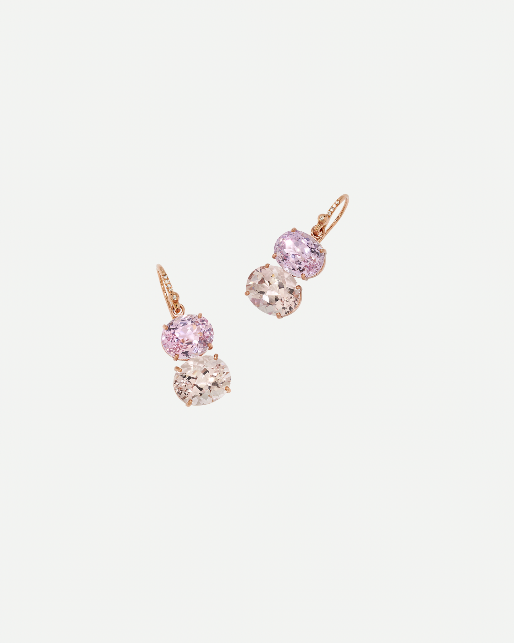 Gemmy Gem Kunzite and Morganite Earrings