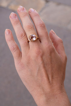Gemmy Gem Morganite Bezel Ring Irene Neuwirth