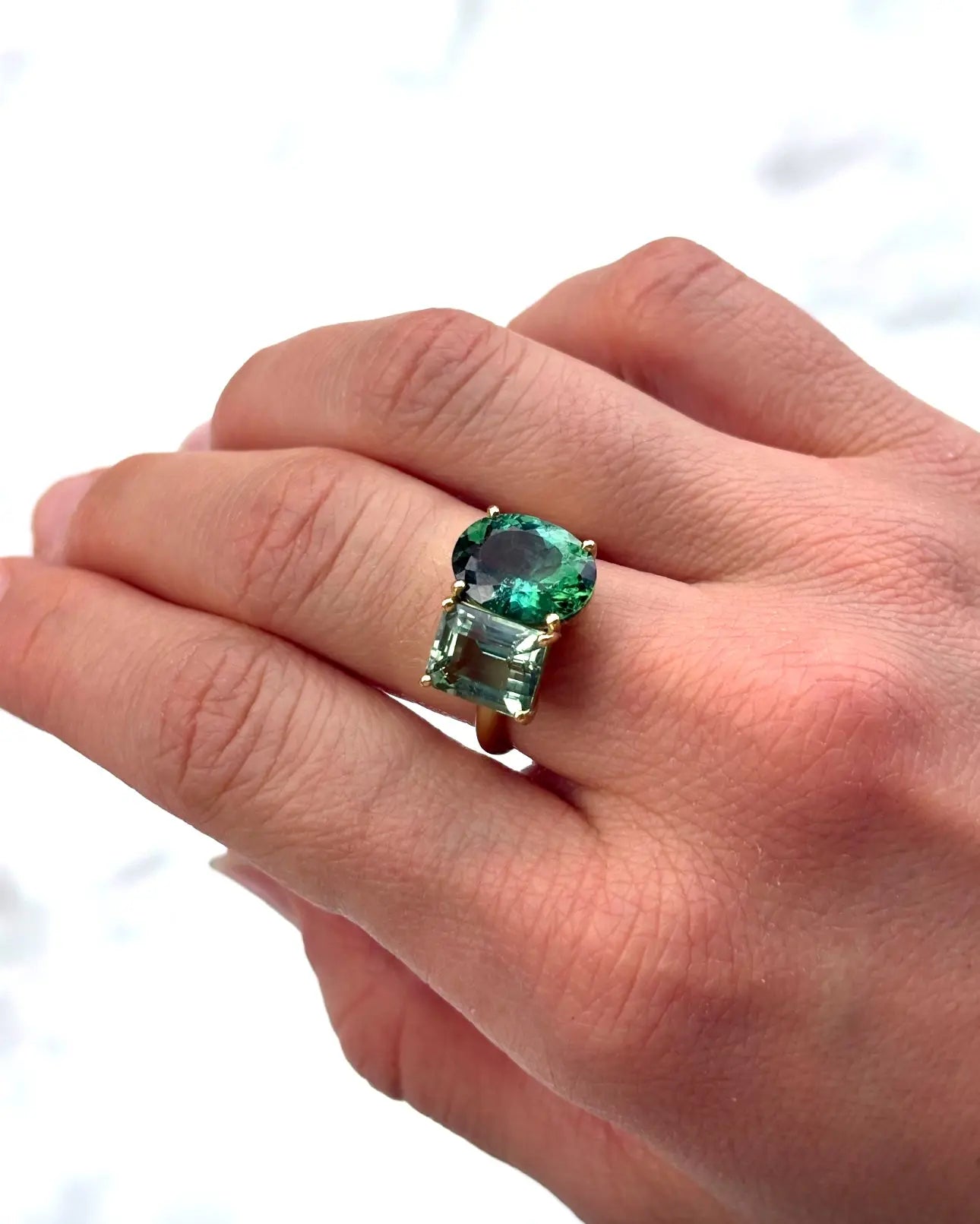 Gemmy Gem One-of-a-Kind Green Tourmaline Ring Gemmy Gem One-of-a-Kind Green Tourmaline Ring Irene Neuwirth Irene Neuwirth  Squash Blossom Vail