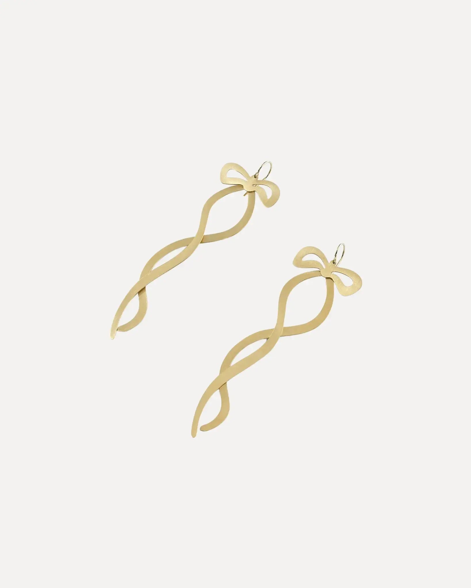 Gold Classic Ribbon Earrings Gold Classic Ribbon Earrings Irene Neuwirth Irene Neuwirth  Squash Blossom Vail