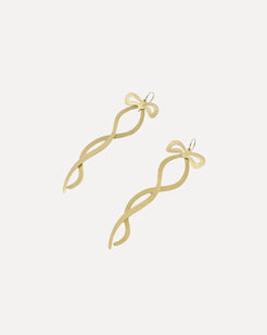 Gold Classic Ribbon Earrings Gold Classic Ribbon Earrings Irene Neuwirth Irene Neuwirth  Squash Blossom Vail